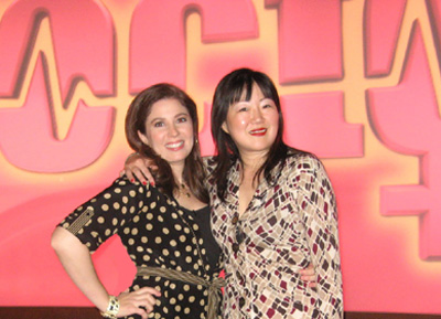 Margaret Cho with Dr. Sari Locker after guest co-hosting The Doctors. 